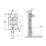 Conjunto de Sanita Suspensa Valadares Nautilus com Autoclismo Interior OLI74 Simflex e Comando Slim Cromado - Image 5