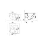 Conjunto de Sanita Suspensa Oli Lake com Autoclismo Interior OLI80 Sanitarblock - Image 6